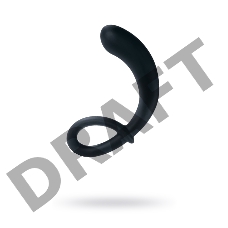 Электростимулятор Mystim Curving Curt, силикон, черный, 13 см