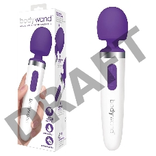 Фиолетово-белый перезаряжаемый жезловый вибратор Aqua Mini Rechargeable