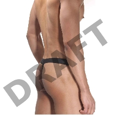 Трусы мужские стринги с салатовым гульфиком