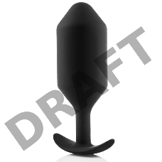 Черная анальная пробка для ношения B-vibe Snug Plug 6 - 17 см.