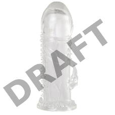 Насадка на пенис TOYFA, TPE, прозрачная, 13,5 см