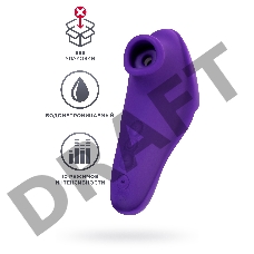 Клиторальный стимулятор - насадка, силикон, фиолетовый