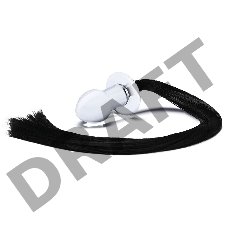 Стеклянная анальная пробка с черным конским хвостом