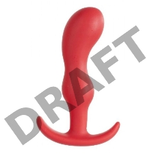 Красный плаг изогнутой формы - 9 см.