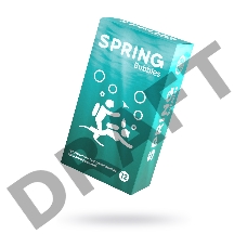 Презервативы Spring Bubbles, с точечной поверхностью, латекс, 17,5 см, 12 шт