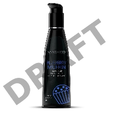 Лубрикант на водной основе с ароматом черничного маффина Wicked Aqua Blueberry Muffin - 120 мл.