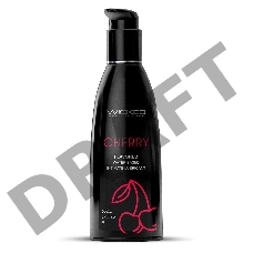 Лубрикант на водной основе с ароматом вишни Wicked Aqua Cherry - 60 мл.