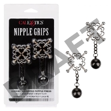 Металлические утяжеленные зажимы для сосков Grips 4-Point Weighted Nipple Press