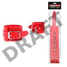 Красные оковы на регулируемых пряжках с карабином