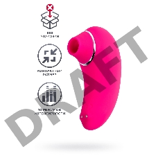 Вакуум-волновой бесконтактный стимулятор клитора, силикон, розовый, 10 см