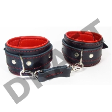 Черные оковы с красным подкладом