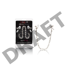 Зажимы на соски с серебристой цепочкой и кристаллами Crystal Chain Nipple Clamps