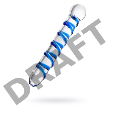 Двусторонний фаллоимитатор Sexus Glass, стекло, прозрачный, 19 см