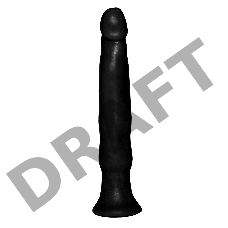 Анальный стимулятор чергого цвета без мошонки