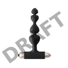 Черная анальная вибропробка-елочка New Edition Excellence - 15 см.