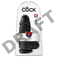 Фаллоимитатор реалистик утолщенный King Cock Chubby - Black черный