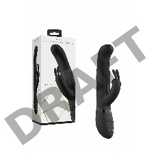 Черный вибромассажер-кролик Izara - 22 см.