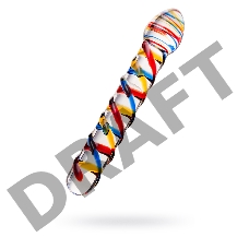 Двусторонний фаллоимитатор Sexus Glass, стекло, прозрачный, 19,5 см