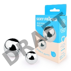 Серебристые вагинальные шарики Sexy Friend без шнурка