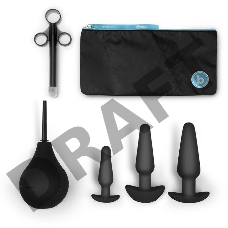 Набор в черном цвете для анальных игр ANAL EDUCATION SET