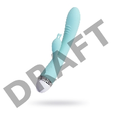 Вибратор с клиторальным стимулятором Flovetta by Toyfa Iris, силикон, голубой, 22 см