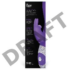 Фиолетовый вибромассажёр с клиторальным отростком и отделанной стразами рукоятью The Classic Rabbit - 22 см.