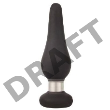 Черная коническая втулка с ограничителем - 10 см.