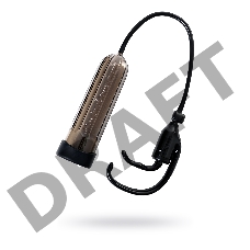 Помпа для пениса Sexus Men Expert, вакуумная, механическая, ABS пластик, черная, 25 см