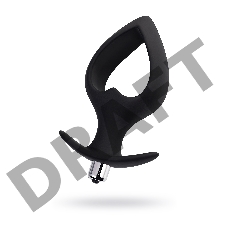 Анальная вибровтулка-расширитель POPO Pleasure by TOYFA Cordis, силикон, черная, 17 см, Ø 7,5 см