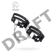 Оковы Pecado BDSM, из двух ремешков, натуральная кожа, чёрные