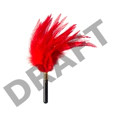 Красный перьевой тиклер Plume - 23 см.