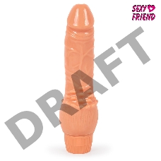 Телесный вибратор-реалистик без мошонки - 17 см.