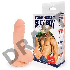 Телесный реалистичный фаллоимитатор из киберкожи - 10 см.