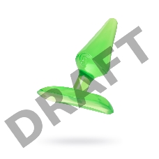 Анальная втулка TOYFA, ABS пластик, зеленая, 6,5 см, Ø 2,5 см