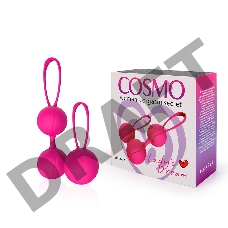 Набор из 2 розовых вагинальных шариков с петельками