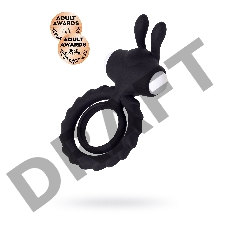 Эрекционное кольцо на пенис JOS BAD BUNNY, силикон, черный, 9 см