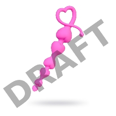 Анальная цепочка Eromantica, силикон, розовая, 18,5 см, Ø 3,1 см