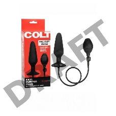 Черная анальная пробка с расширением COLT XXXL Pumper Plug with Detachable Hose - 16 см.