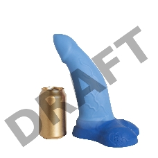 Голубой фаллоимитатор Морской дракон Large - 27 см.