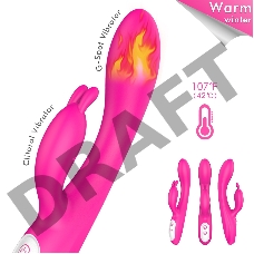 ВИБРОМАССАЖЁР, L раб. части 127 мм, D 34 мм, 9 режимов вибрации, нагрев