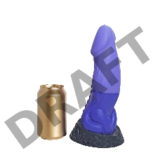 Фиолетовый фаллоимитатор Ночная Фурия Large - 26,5 см. 