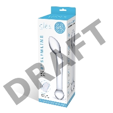 Прозрачный стеклянный фаллос для точки G Slimline G-Spot - 20 см.