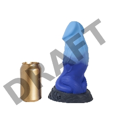 Синий фаллоимитатор Ночная Фурия Large+ - 26 см.