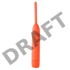 Оранжевый вибромассажер из силикона Delight - 18,5 см.