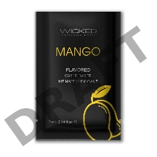 Лубрикант на водной основе с ароматом манго Wicked Aqua Mango - 3 мл.