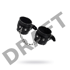 Наручники однослойные Pecado BDSM, натуральная кожа, черные