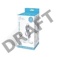 Прозрачная анальная пробка-елочка с 3 шариками Butt Plug with Tapere Base - 11 см.