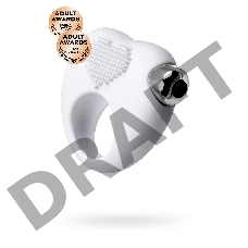 Виброкольцо для продления полового акта JOS MOYS, силикон, белое, 6,7 см