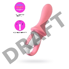 Нереалистичный вибратор Satisfyer Air Pump Booty 5, силикон, розовый, 15 см.