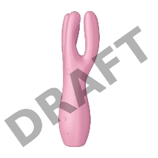 Розовый клиторальный вибромассажер Threesome 3